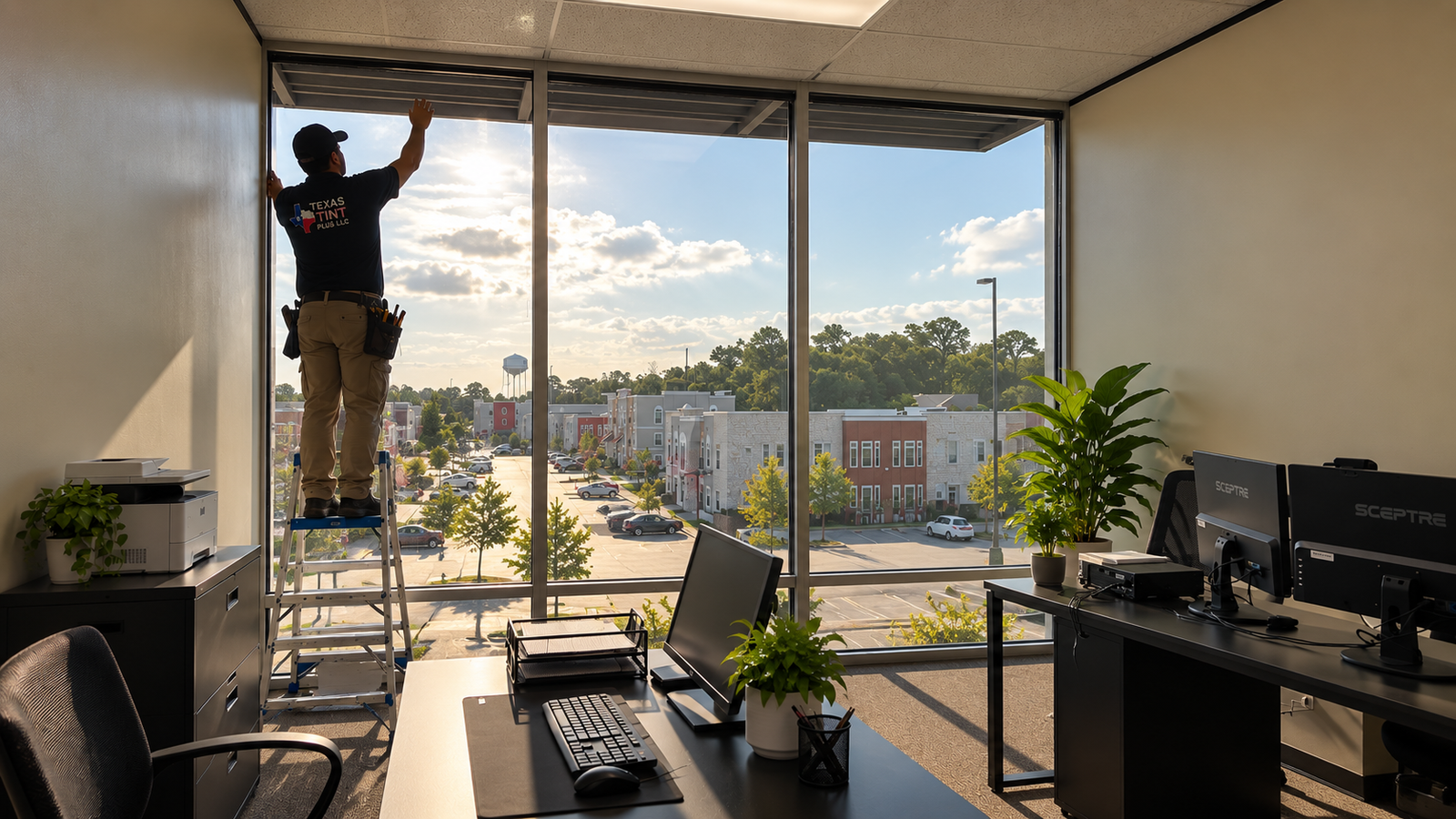 Office window film project